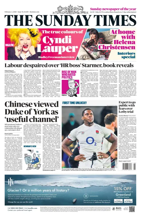 The Sunday Times Front Page