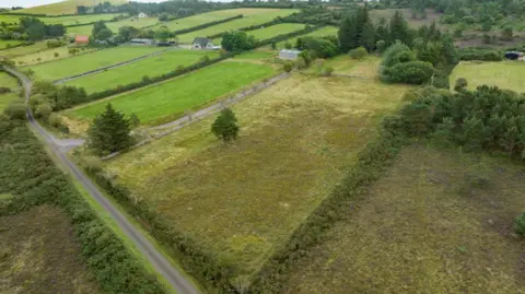 An aerial image of croft land at Clynelish 