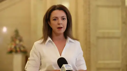 PA Media Infrastructure Minister Liz Kimmins pictured at Parliament Buildings, Stormont