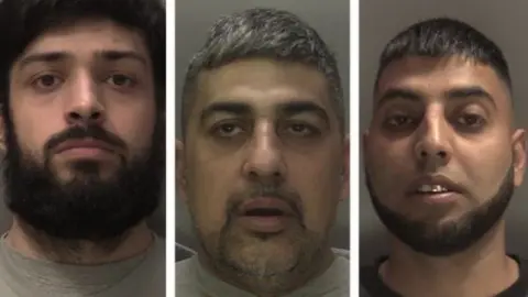 West Midlands Police Left to right: Omar Ramzan, Saghawat Ramzan and Mohammed Sageer