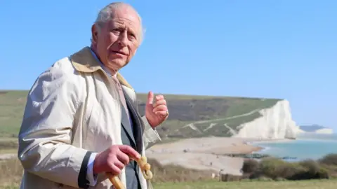 PA Media The King by the sea.