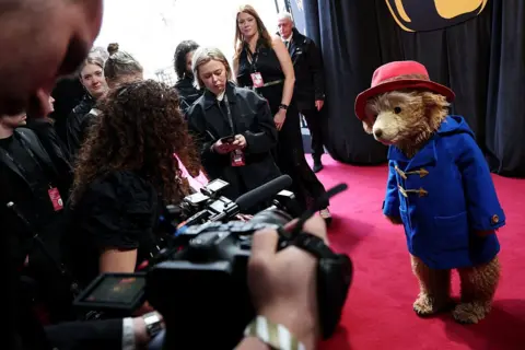 Getty Images Paddington on the red carpet with photographers