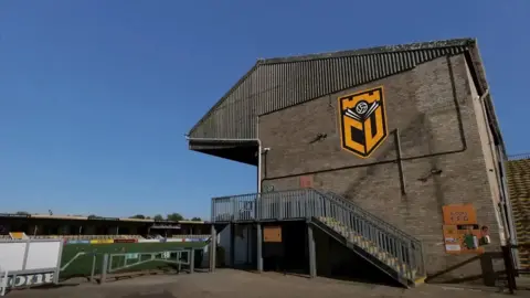 Cambridge United Image of crest on football stand