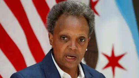 Reuters Chicago's Mayor Lori Lightfoot speaks during an event at the University of Chicago in July 2020