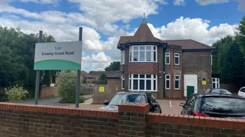 Exterior of a block of apartments at 124, Crawley Green Road in Luton