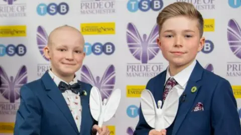 Katy Higginson  Hughie and Freddie at the Pride of Manchester Awards in 2021