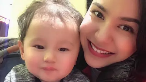 Sadam Abudusalamu Nadila Wumaie with her son Lutfy, who will soon turn two