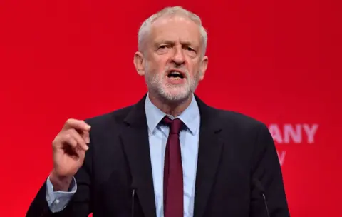 Shutterstock Jeremy Corbyn giving a speech