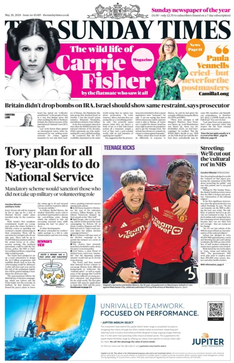 Sunday Times: Tory plan for all 18-year-olds to do National Service