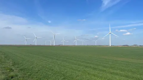 Ben Schofield/BBC Wind farm