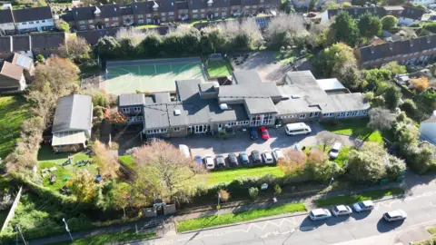 An aerial view image of St Joseph's Catholic Primary School.