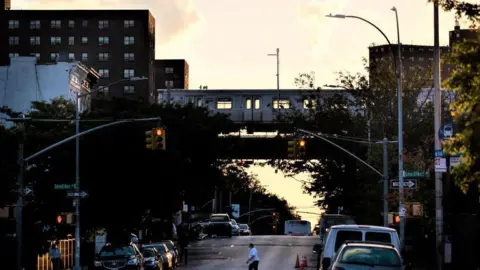 Getty Images A train crosses Sutter Avenue in Brooklyn, New York