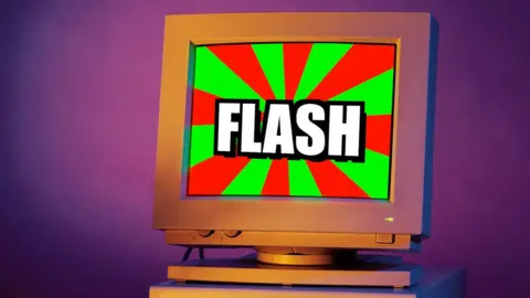 Flash on a desktop computer