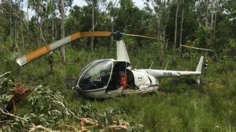Supplied Photo of the crashed helicopter