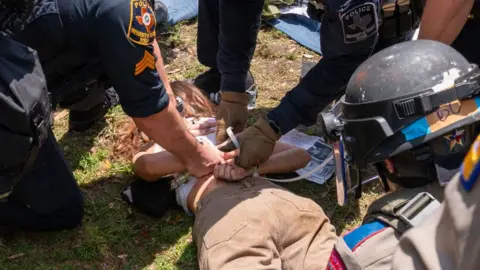 Getty Images An arrest at the University of Texas at Austin