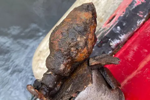 Canal Connections Grenade on boat