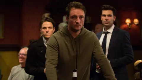 Martin Fowler played by James Bye, Matt Clarkson played by Hunt Mitchell and Ross Swinden played by Luke Ossian