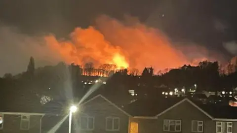 Martin Hardy Fire as seen from a distance