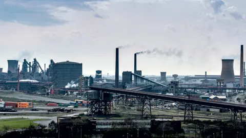 British Steel View of Scunthorpe steel plant