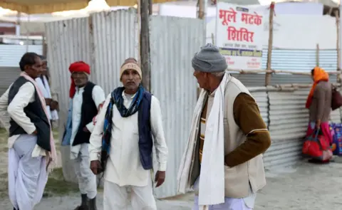 Ankit Srinivas Men outside Bhule Bhatke Shivir in Allahabad