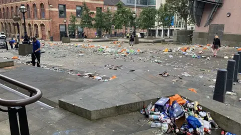 PA Media Leeds clean-up operation