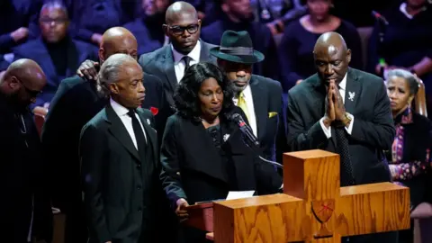 Getty Images Tyre Nichols' family and civil rights leaders