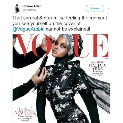 @Kinglimaa/Twitter That surreal & dreamlike feeling the moment you see yourself on the cover of @VogueArabia cannot be explained!