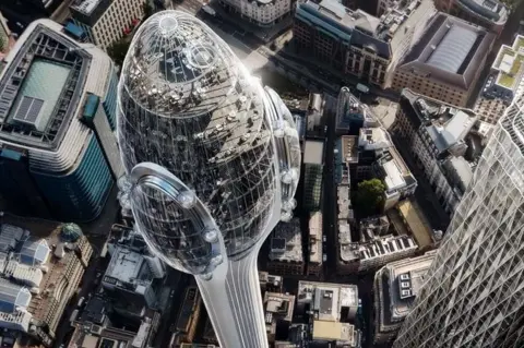 Foster + Partners Tulip tower drawing