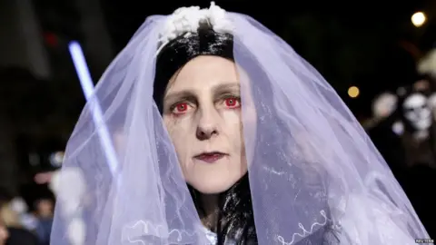 Reuters Halloween zombie bride