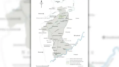 Andy Nicholson Map showing extent of Sherwood forest in medieval period