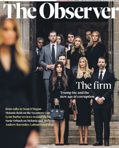 The Observer front page on Sunday 11 May 2025