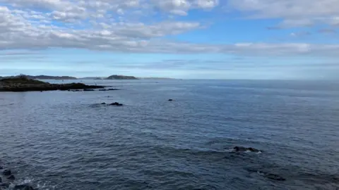 BBC View of Herm and Jethou from Guernsey's west coast