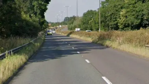 Cars on the A52 in Derbyshire