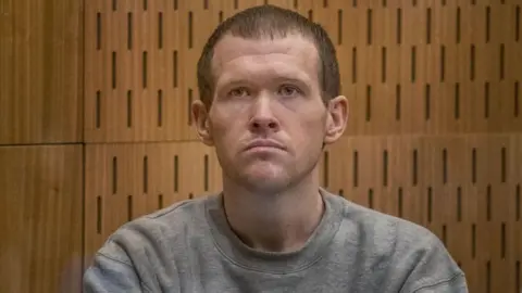 Brenton Tarrant during his sentencing hearing in 2020