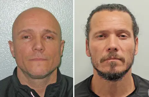 Metropolitan Police Police photos of Neil Acourt (in 2017) and Jamie Acourt (in 2018)