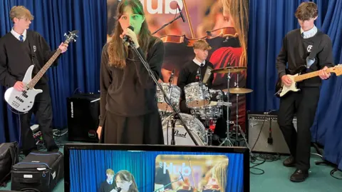 School band performing