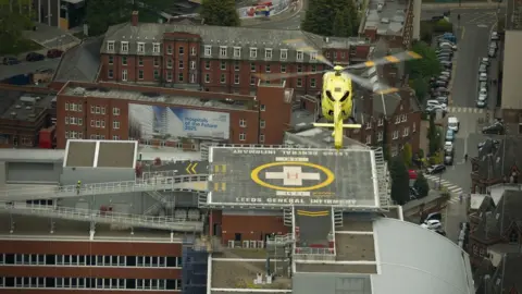 Leeds Teaching Hospitals NHS Trust Air ambulance landing