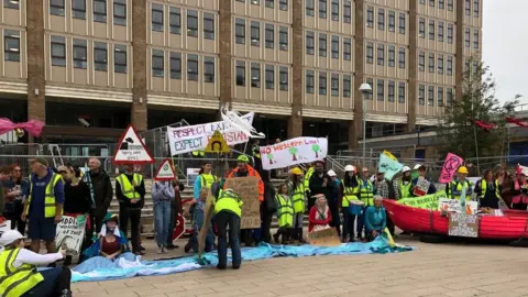 BBC Protest at county hall, Norfolk