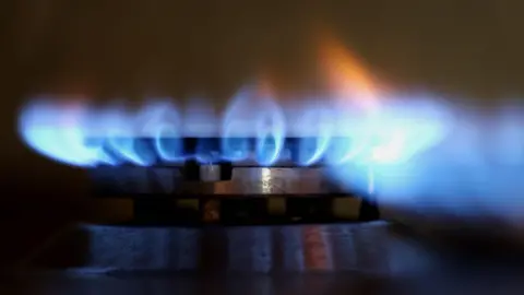 A gas cooker ring