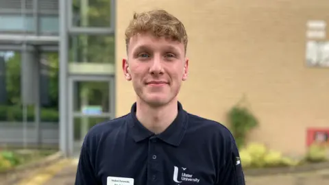 Ben Malone pictured outside Ulster University in Derry 