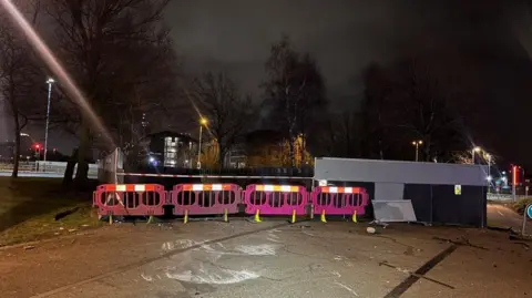 GMP A cordon is in place at the site of the crash.