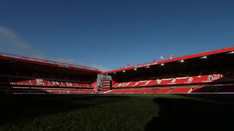Reuters A view inside the City Ground showing red seats