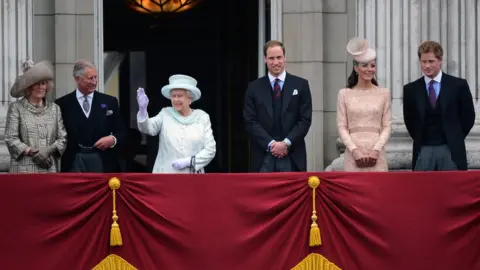 Getty Images Royal Family on the balcony for the Diamond Jubilee in 2012