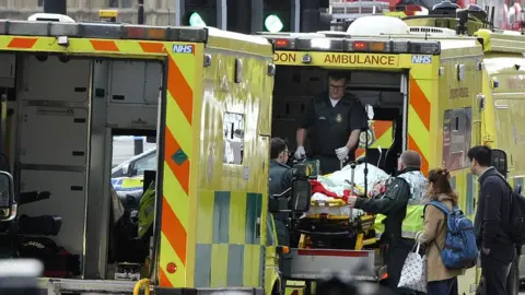 Getty Images Paramedics at Westminster Bridge
