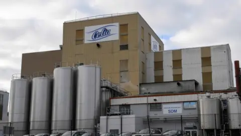 AFP External photograph of Celia factory where outbreak has been traced back to.