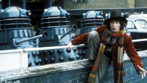 The Daleks and Tom Baker