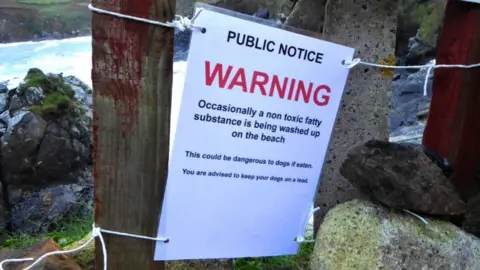 FRIENDS OF PORTHERAS COVE Warning notice