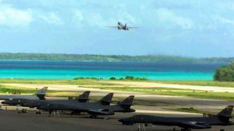 The US military base in Diego Garcia, in the Chagos Archipelago