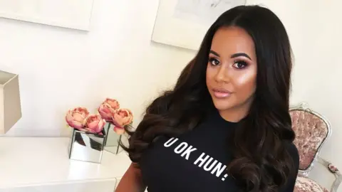 Pink Boutique U ok hun? T-shirt modelled by Lateysha Grace