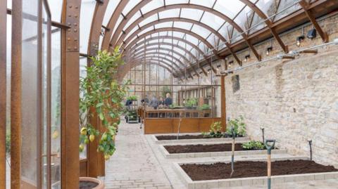 The new Victorian-inspired glasshouse at Auckland Castle
